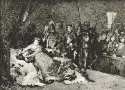Gustaf Cederstrom albrekt av mecklenburg hanas av drottning margareta painting
